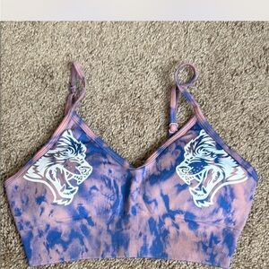 Darc Sport Blue and Pinl Tie-Dye Athletic gym set